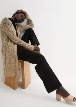 Ajour Longstrickjacke