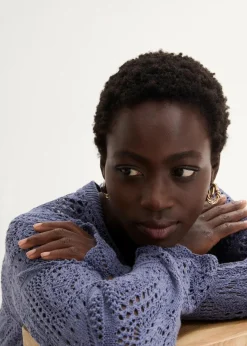 Ajour Longstrickjacke