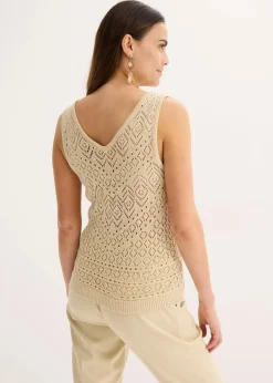 Ajour Stricktop mit Baumwollanteil