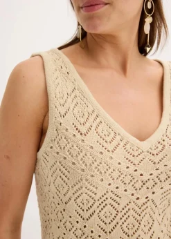 Ajour Stricktop mit Baumwollanteil