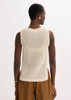 Ajour Stricktop mit metallisierenden Fasern