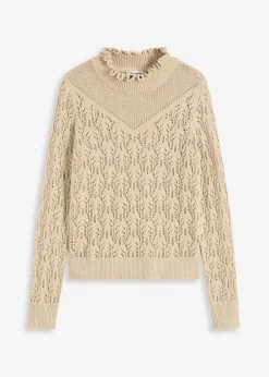 Ajour-Pullover aus Baumwolle