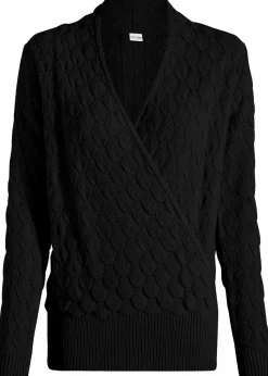 Ajour-Pullover in Wickeloptik