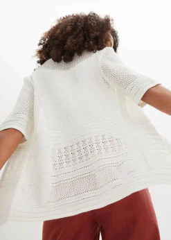Ajour-Strickjacke