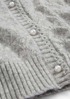 Ajour-Strickjacke mit Wolle