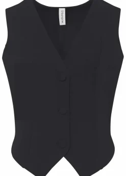 Anzugweste aus fester Interlock-Qualität
