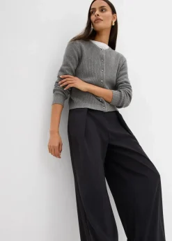 Ausgestellte Bundfaltenhose