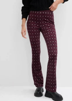 Ausgestellte Leggings aus softem Samt