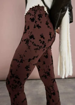 Ausgestellte Leggings aus softer Viskose