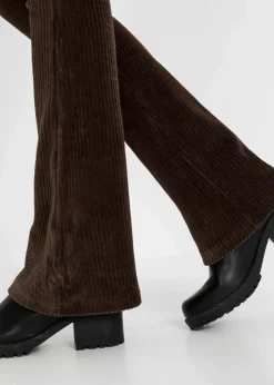 Ausgestellte Leggings in Cordoptik