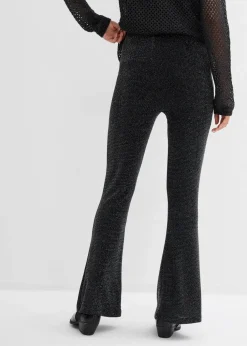 Ausgestellte Leggings mit Glitzer