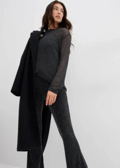 Ausgestellte Leggings mit Glitzer