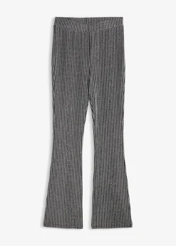 Ausgestellte Leggings mit Glitzergarn