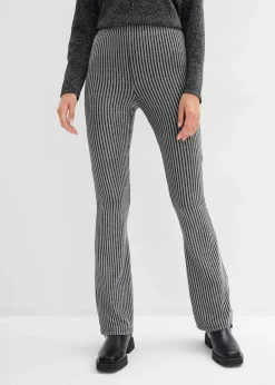 Ausgestellte Leggings mit Glitzergarn