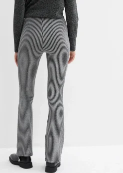 Ausgestellte Leggings mit Glitzergarn