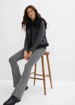 Ausgestellte Leggings mit Glitzergarn