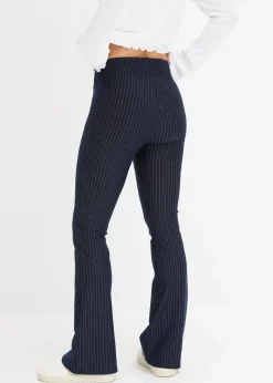 Ausgestellte Schlupfhose mit Nadelstreifen