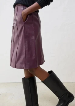 Ausgestellter Lederrock aus Lammnappa