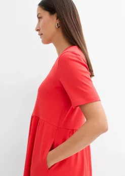 Ausgestelltes Jerseykleid aus schwerer Baumwolle