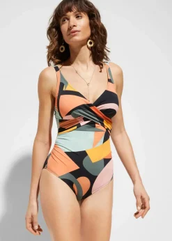 Badeanzug in Wickel-Optik