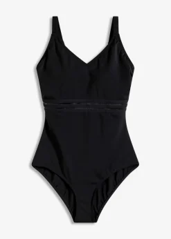 Badeanzug mit transparentem Einsatz