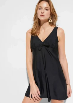 Badekleid mit breiten Trägern