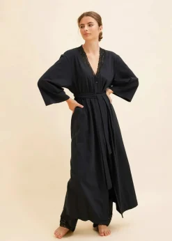 Bademantel aus reiner Baumwolle