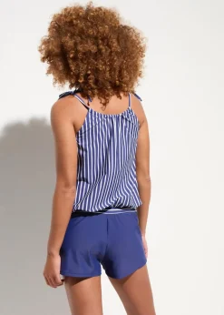 Badeoverall mit Trägern zum Binden