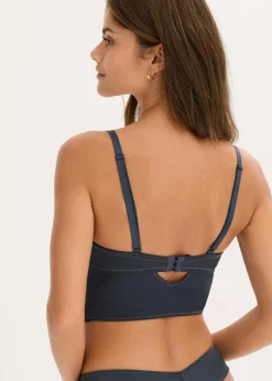 Balconette-BH mit feiner Spitze und Glanzeffekt