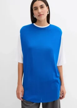 Ballonförmiges Stricktop aus feiner Viskose