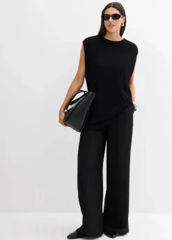 Ballonförmiges Stricktop aus feiner Viskose