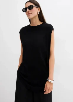 Ballonförmiges Stricktop aus feiner Viskose