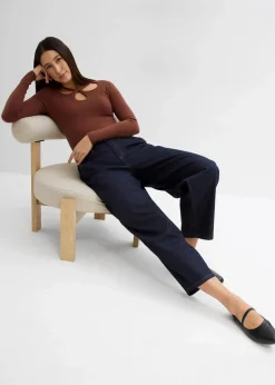 Balloon Jeans Mid Waist, cropped