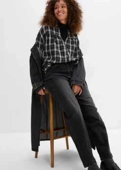 Barrel-Jeans, High Waist, Bio-Baumwolle