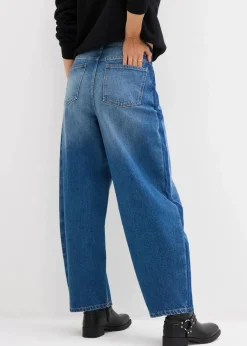 Barrel-Jeans High Waist, cropped