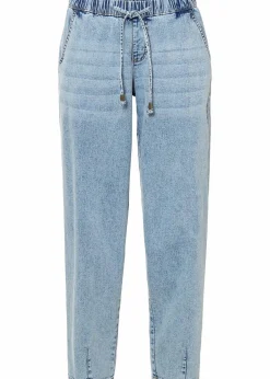 Barrel-Jeans, Mid Waist, Bequembund