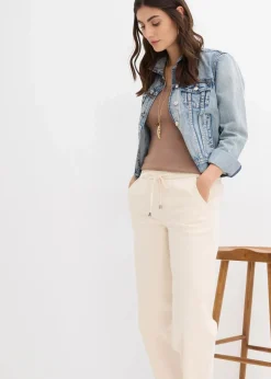 Barrel-Jeans, Mid Waist, Bequembund