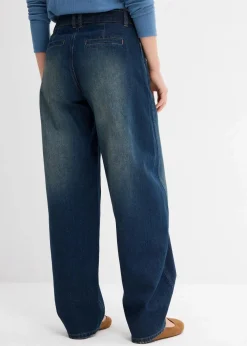 Barrel-Jeans Mid Waist mit Gürtel