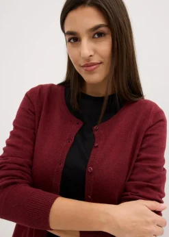 Basic Feinstrickjacke mit recycelter Baumwolle