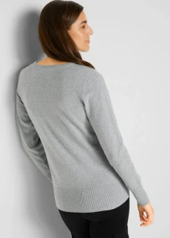 Basic Pullover mit recycelter Baumwolle