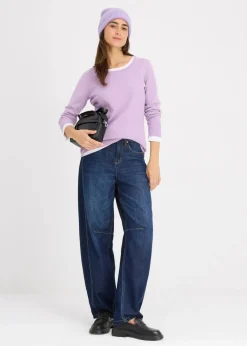 Basic Pullover mit recycelter Baumwolle