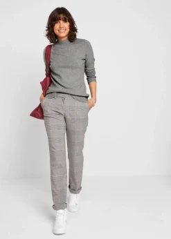 Basic Pullover mit Stehkragen mit recycelter Baumwolle