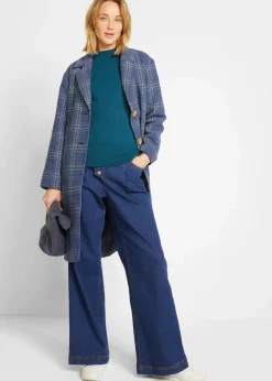 Basic Pullover mit Stehkragen mit recycelter Baumwolle