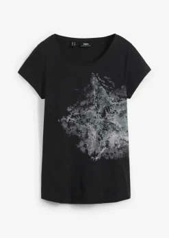 Baumwoll Flammgarn-Shirt, Kurzarm