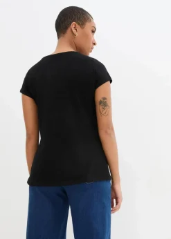 Baumwoll Flammgarn-Shirt, Kurzarm