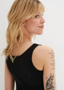 Baumwoll Jerseykleid, kurz