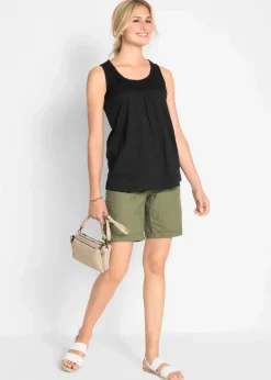 Baumwoll Longtop mit Spitze