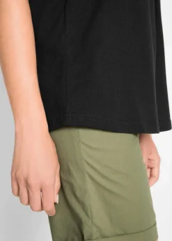 Baumwoll Longtop mit Spitze