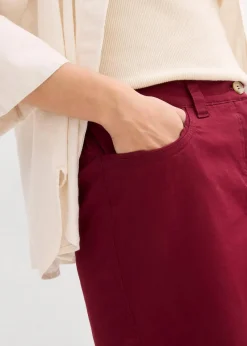 Baumwoll Papertouch-Bermuda mit Bequembund