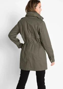 Baumwoll Parka mit Jerseyfutter